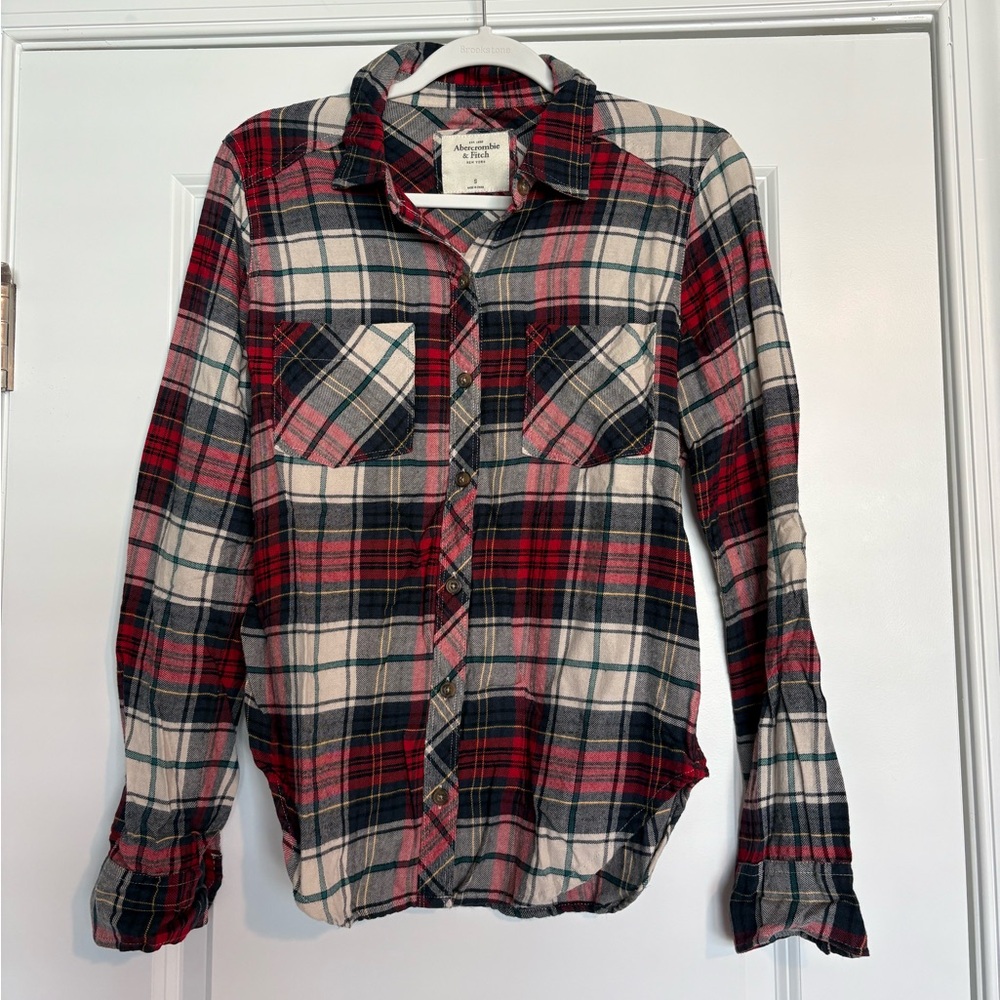 EUC Abercrombie & Fitch Plaid Flannel Shirt Size S